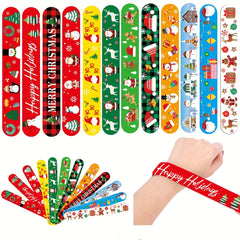 12pcs Christmas Dress Up Gift Clap Ring Bracelet Set