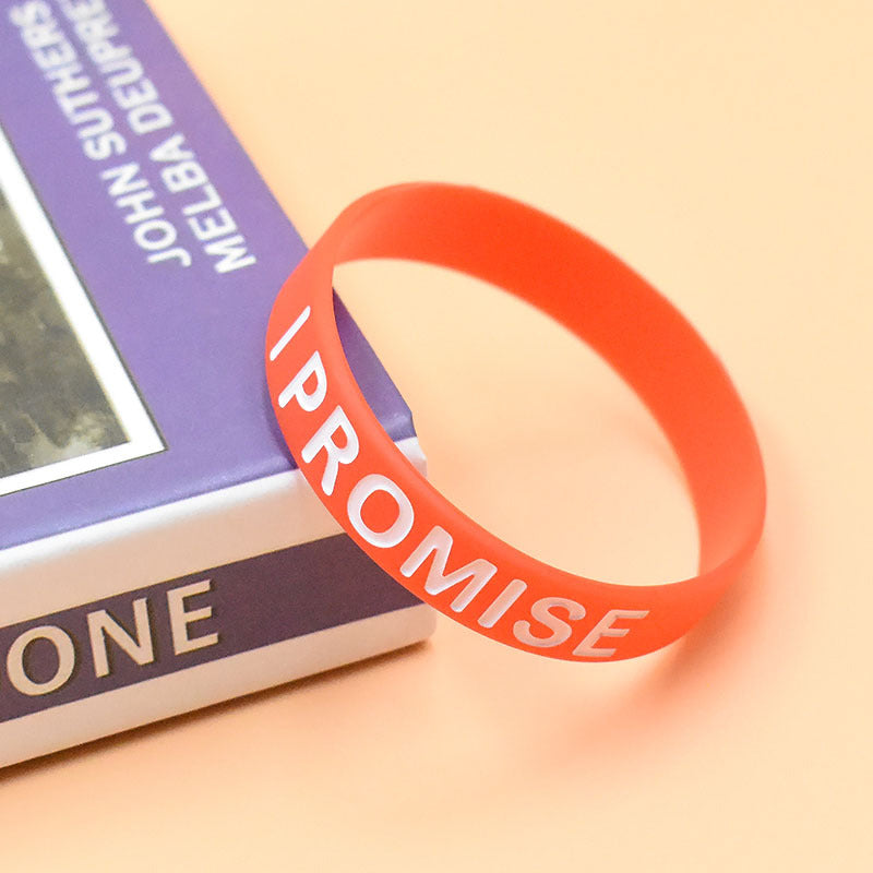 Letter Graphic Silicone Bracelets for Basketball Fans