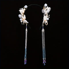 Chinese Style Hairband With Tassel Butterfly Flower Holiday Jewelry