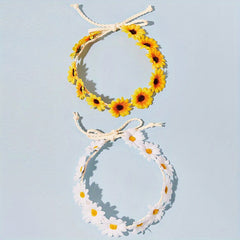 Sun Flower Wreath Headband Small Daisy Seaside Style Hair Accessory