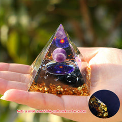 Amethyst Natural Crystals Orgone Pyramid Healing Reiki Chakra Energy Meditation