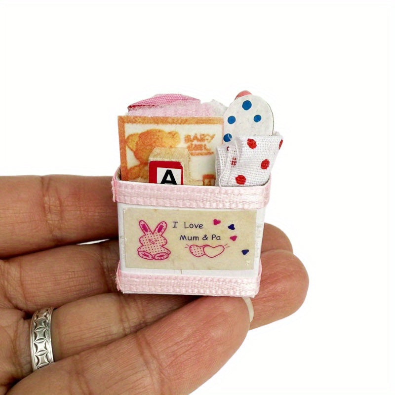 1:12 Dollhouse Mini Room Ornament Pink Box Mother and Box