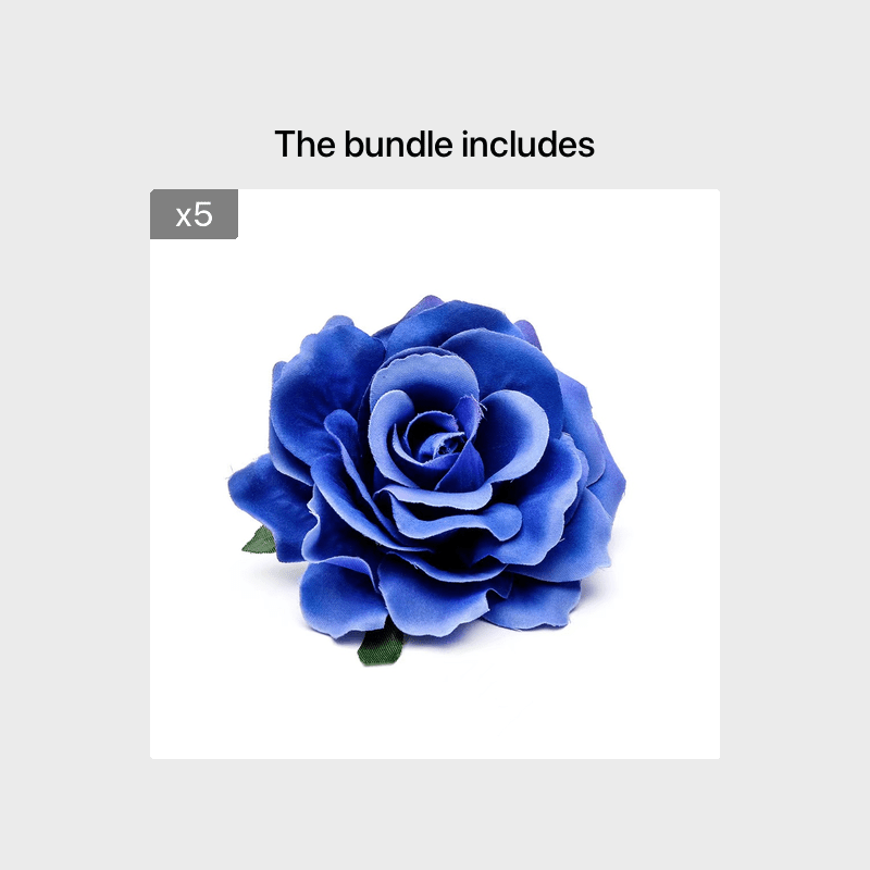 Boho Style Rose Flower Hairpin Hair Clip for Wedding Beach Daily Use
