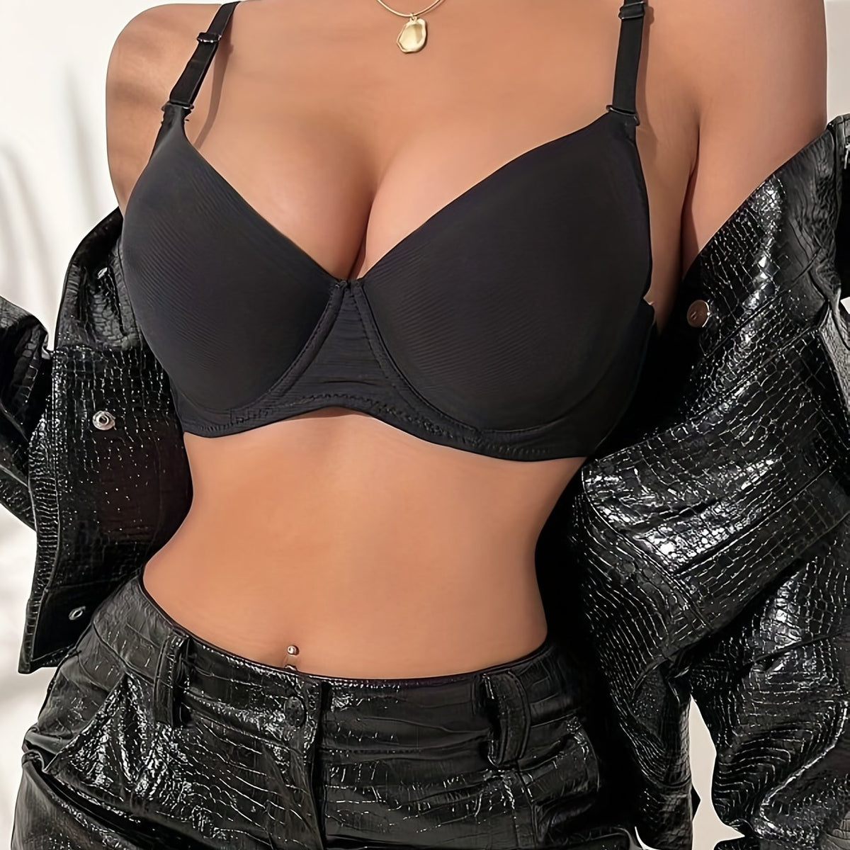 Solid T Shirt Bra Push Up Bra Women's Lingerie