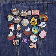 5pcs Cute Animal Brooch Pins for Men, Gifts for Friends, Birthday