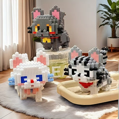1435pcs Cartoon Cat Building Blocks Set DIY Assembly Toy for Adults and Teens