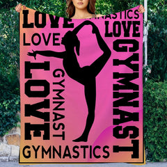 Gymnastics Pattern Blanket Soft Warm Ultra Fine Throw Blanket