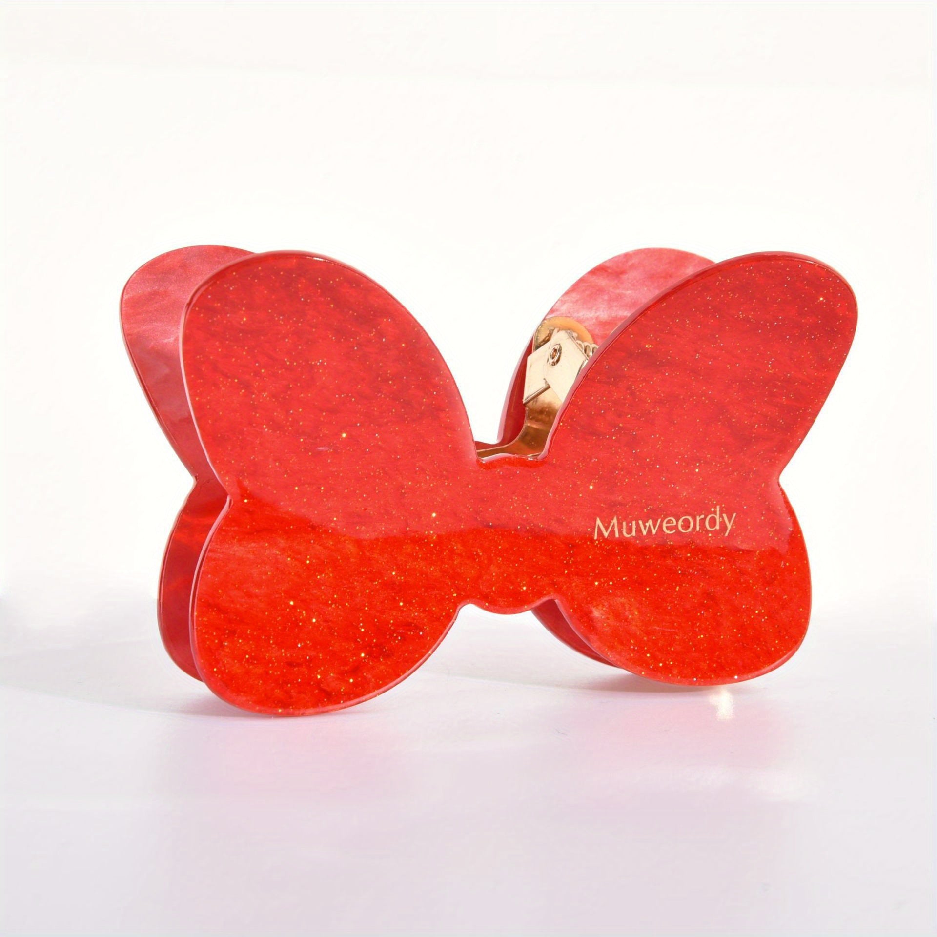 Sparkly Gradient Bow Knot Hair Claw for Women Girls