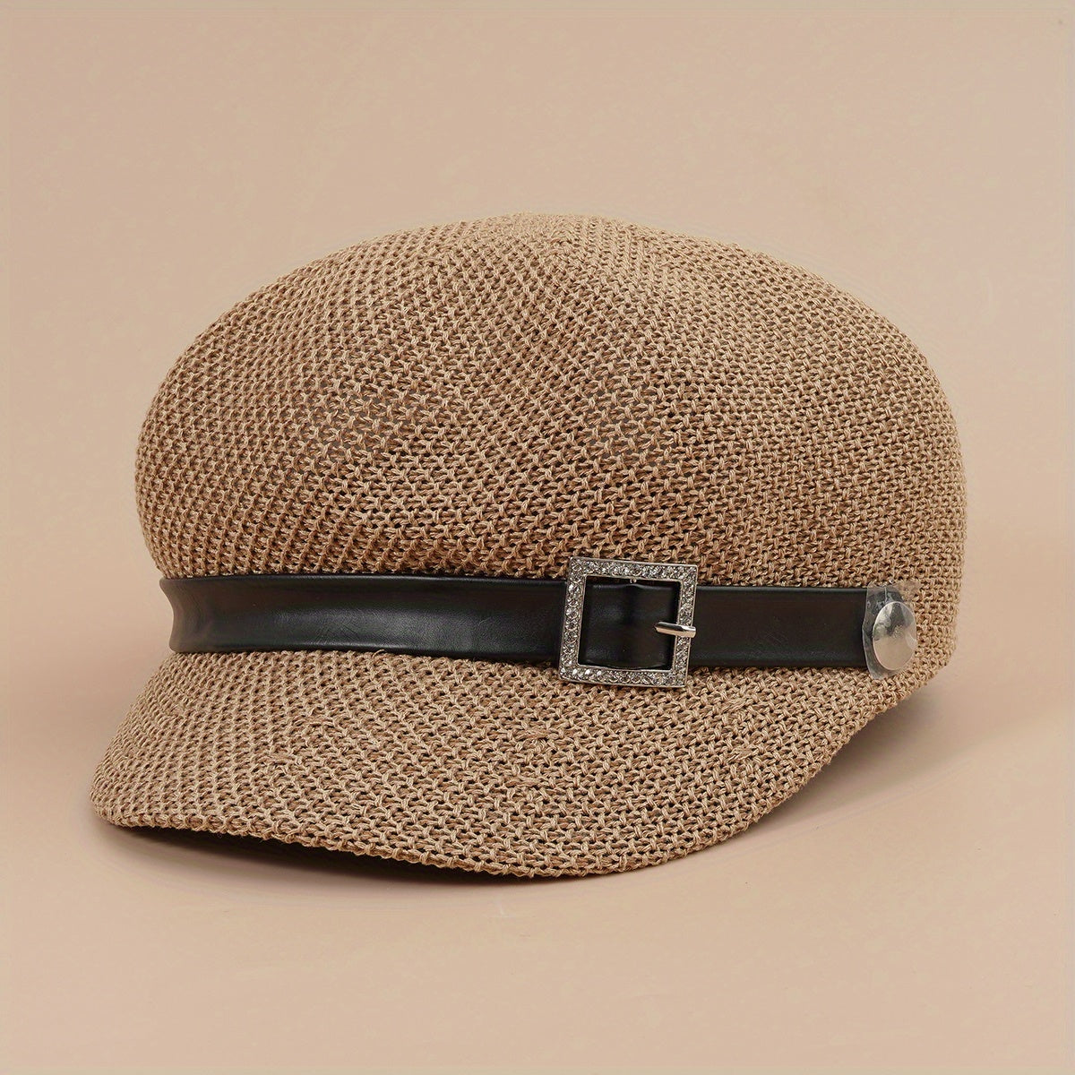 Hollow Out Beret Solid Breathable Newsboy Hat British Style Octagonal Hats