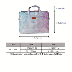 Gradient Agate Laptop Briefcase 13.02cm High Casual Business Commuter Handbag