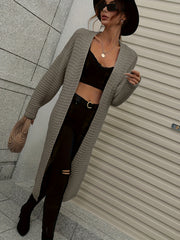  Open Front Long Sleeve Cardigan