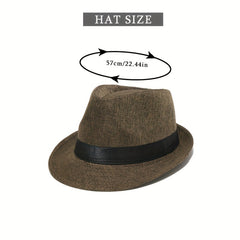 Women's Curved Brim Vintage Sun Hat Western Fedora Cap