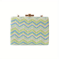 Chinese Style Straw Handbag Prom Purse Wedding Party Dinner