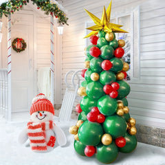 96pcs Christmas Balloon Garland Arch Kit Green Red Golden Latex Balloons