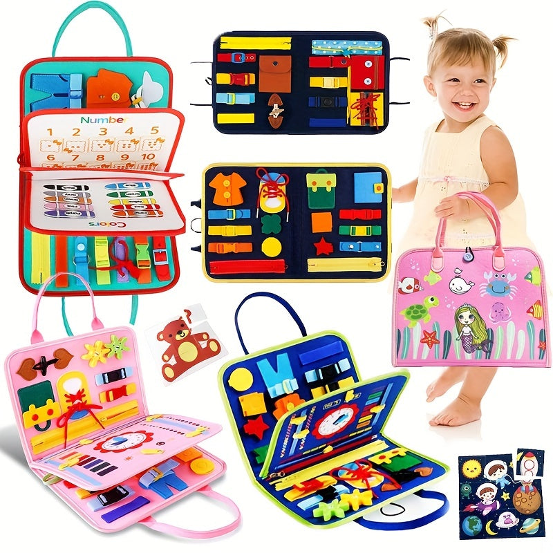 Montessori Busy Board Sensory Toy for Toddlers & Preschoolers