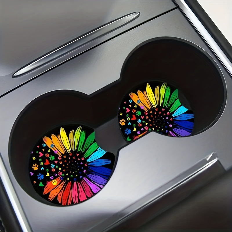 Car Coasters Absorbent Cup Holder Accessories 1pc