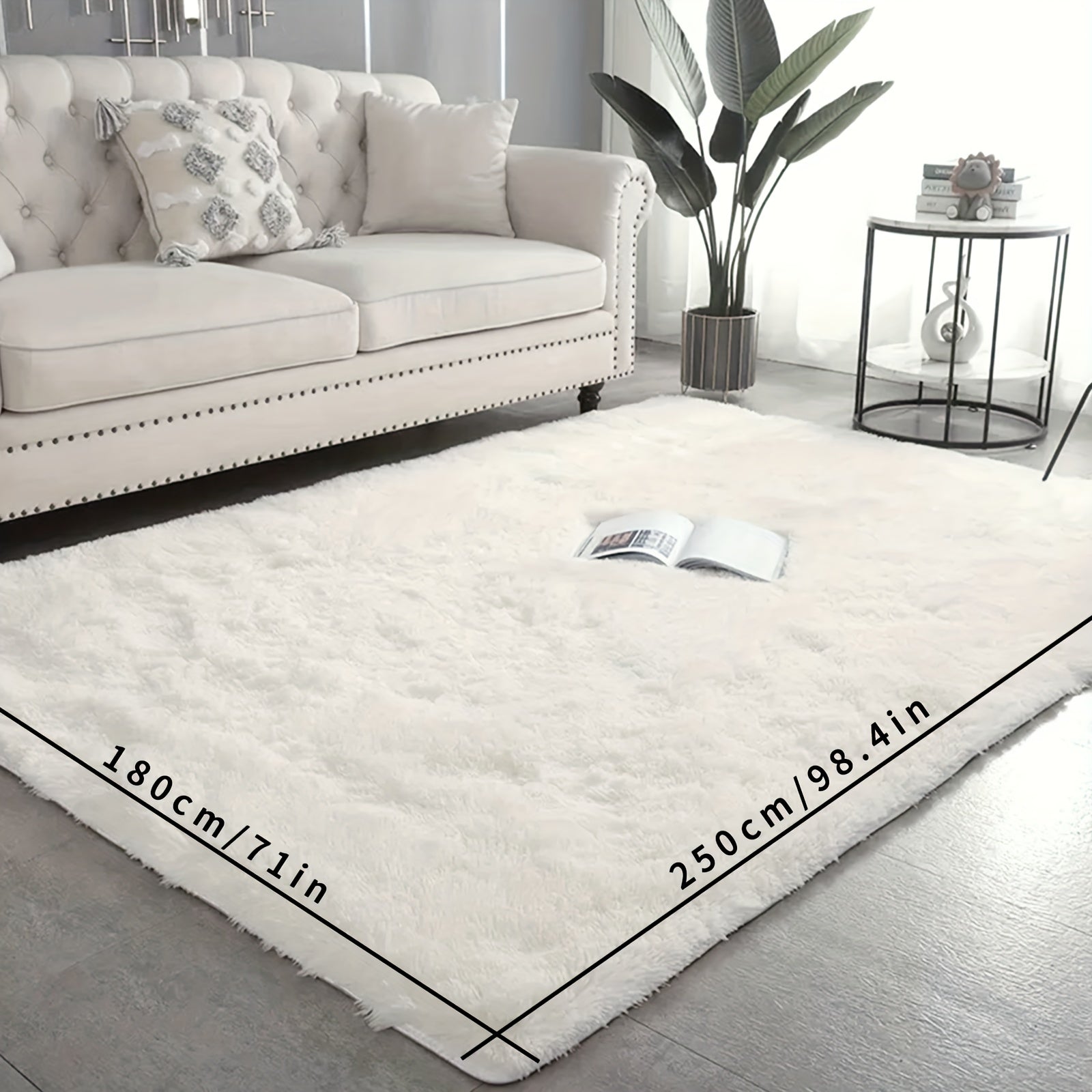 Ultra Soft Plush Rug Non Slip Fluffy Shaggy Rug Waterproof Throw Rugs