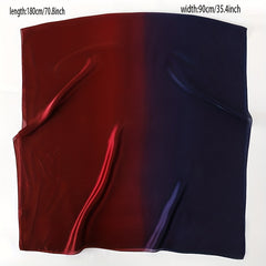Vintage Gradient Silk Scarf Classic Windproof Wraps for Women