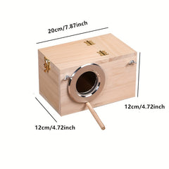 Wooden Bird Parakeet Nest House for Budgie Cockatiel Breeding
