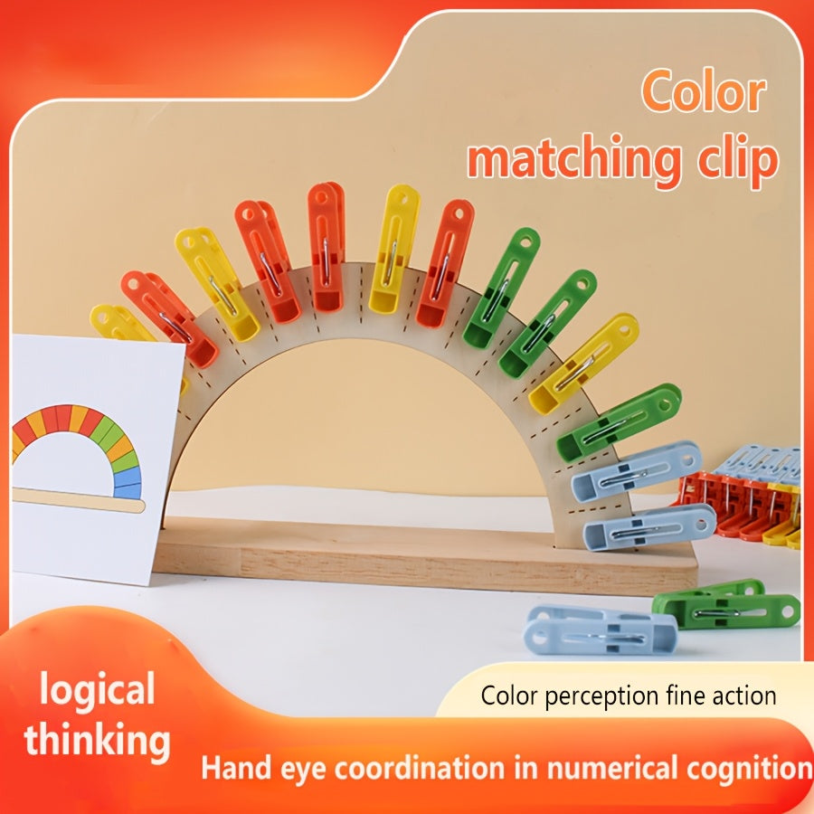 Rainbow Clip Sorting Toys Home Desktop Toys Classroom Teaching Tools