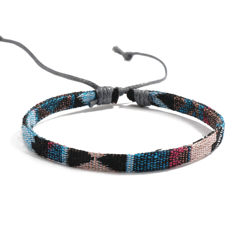 Colorful Bohemian Linen Woven Friendship Bracelet