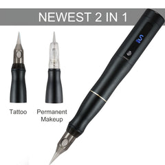 Permanent Makeup Machine with 2 Head and 9mm Spiral Needles