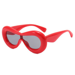 Thick Frame Sexy Lip Y2K Sunglasses Women Punk Party Shades Futuristic Eyewear