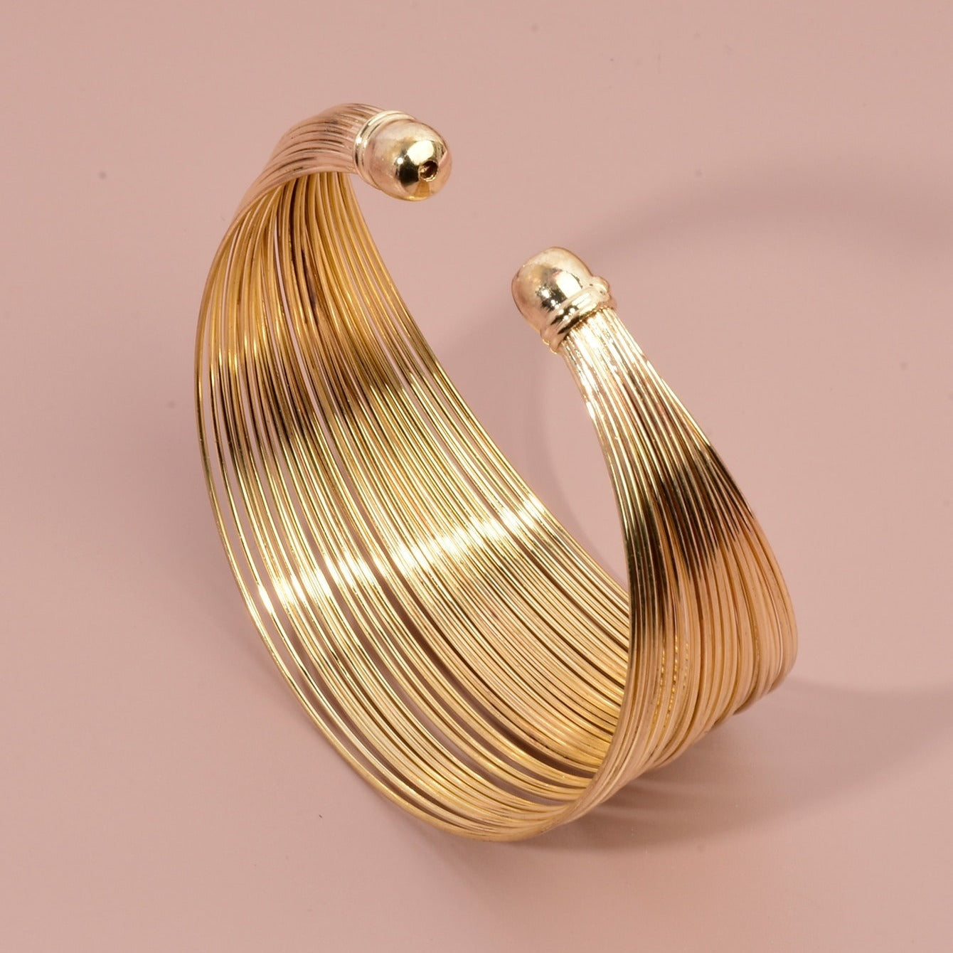 Geometric Layered Bangle Bracelet
