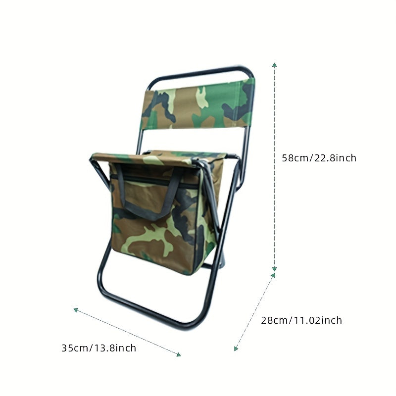 Camouflage Folding Backpack Chair For Outdoor Activities
