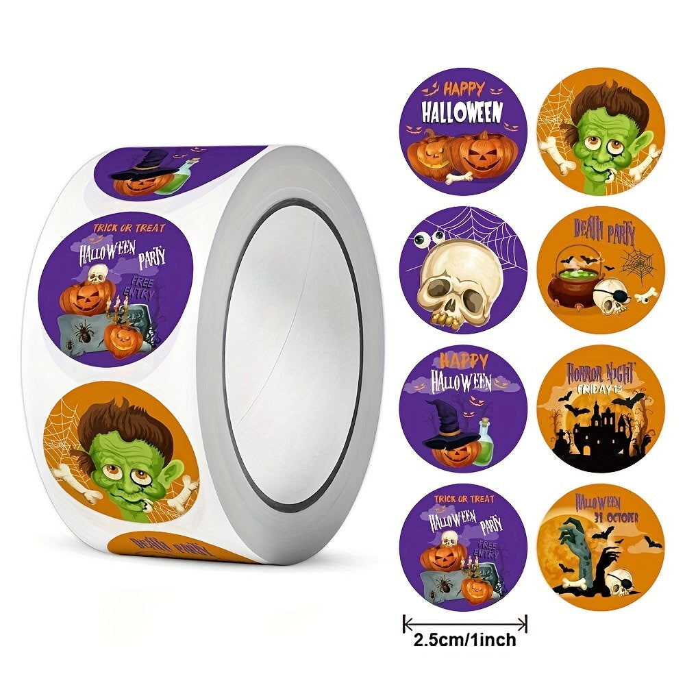 500pcs Halloween Stickers Pumpkin Ghost Skull Label Stickers