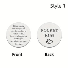 Men's Stainless Steel Pocket Hug Coin Gift
