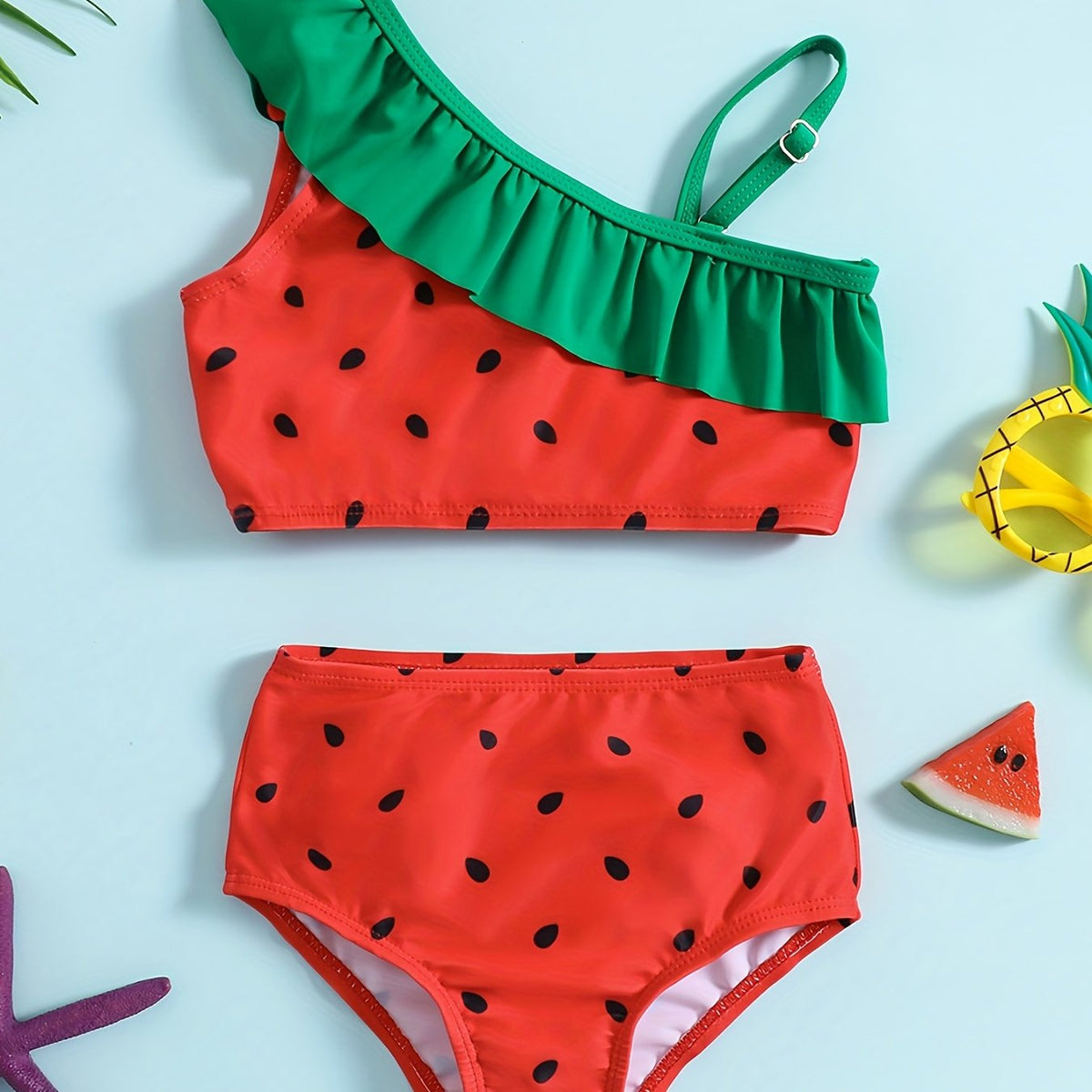 Watermelon Swimsuit Set Baby Girls 2pcs Top & Shorts