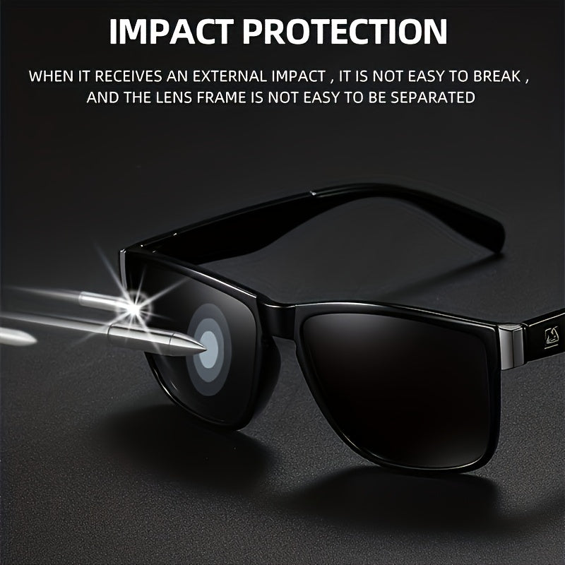 Men's Square Polarized Sunglasses UV 400 Protection