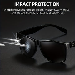 Men's Square Polarized Sunglasses UV 400 Protection