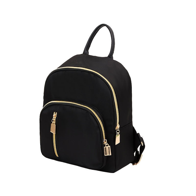 Small Backpack Purse Nylon Travel Daypack Solid Zipper
