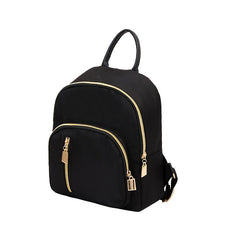 Small Backpack Purse Nylon Travel Daypack Solid Zipper