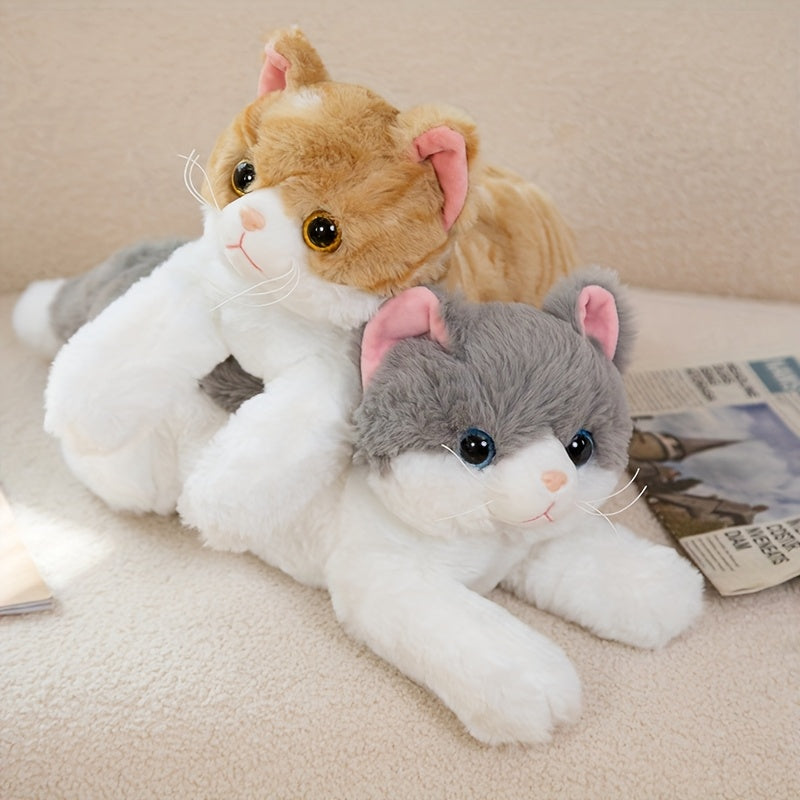 Realistic Plush Cat Stuffed Animal Soft Mixed Colors for Kids