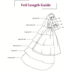 Bride's Fingertip Length Wedding Veil with Comb