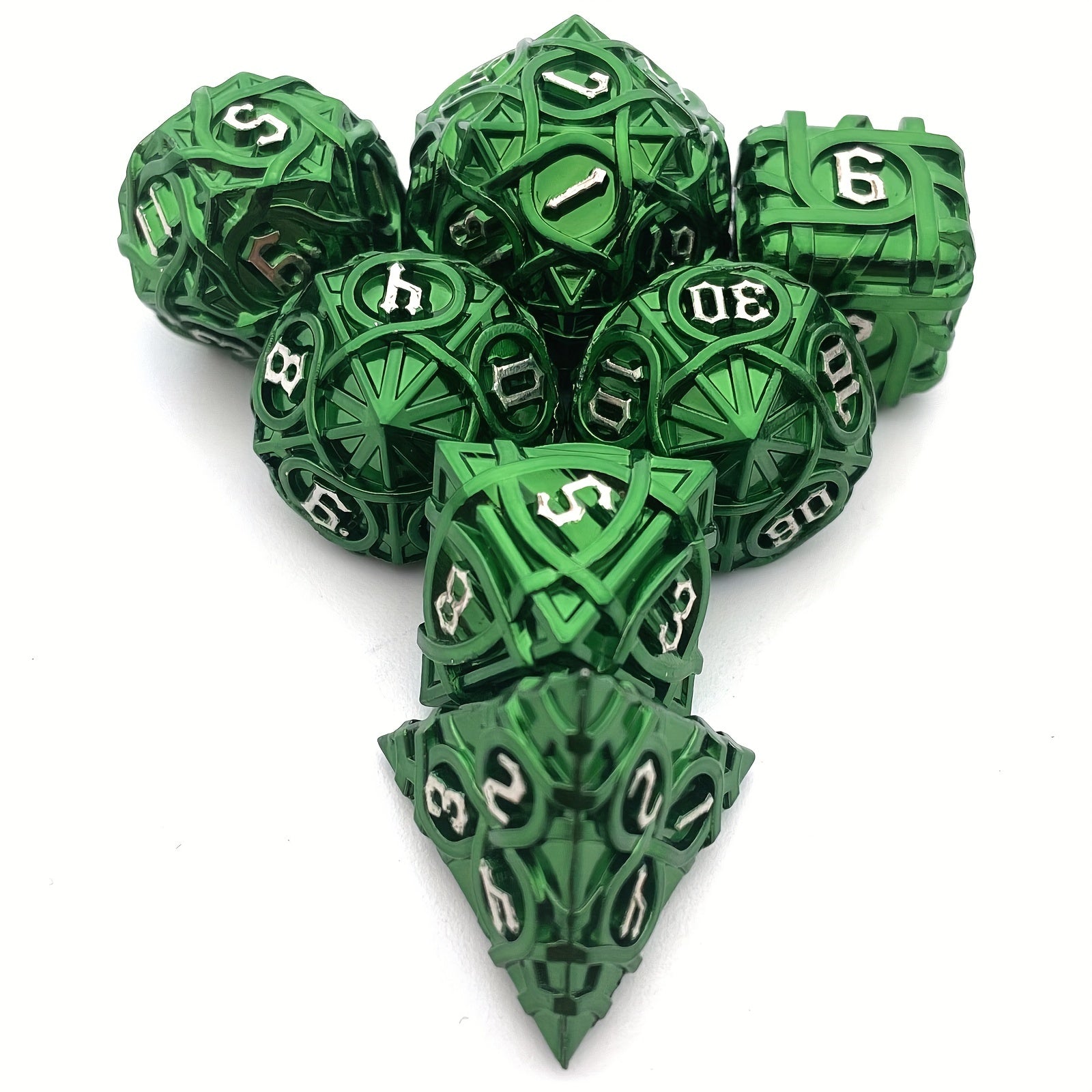 7pcs Solid Metal Dice Maze Sided Desktop Game Drinking Fun Dice