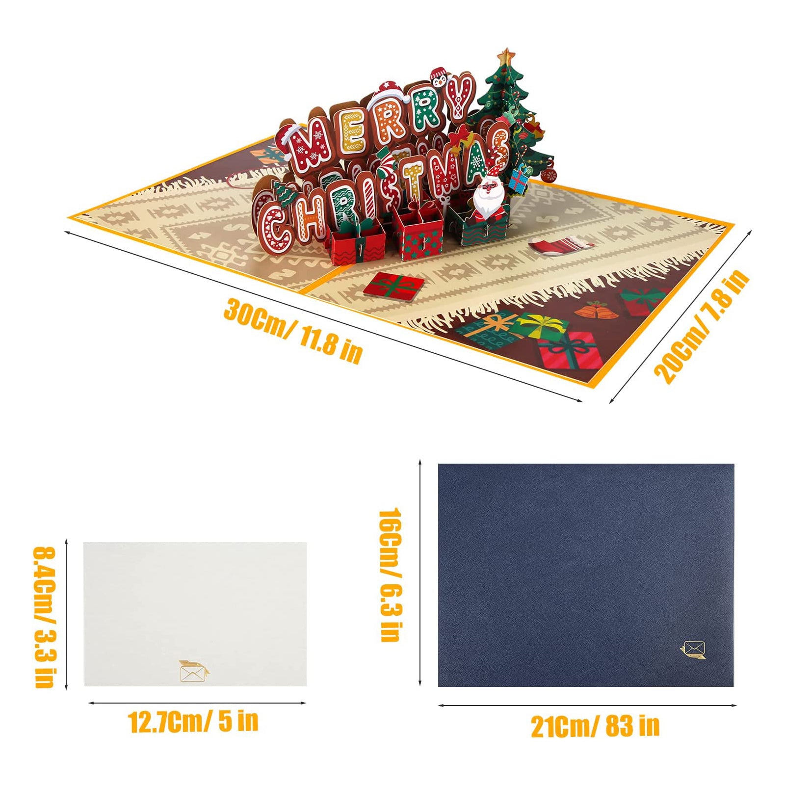 3D Christmas Cartoon Greeting Card - Spread Holiday Cheer