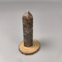 Natural Amphibole Rough Crystal Single Pointed Column Handicraft