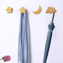 Rustic Beech Wood Wall Hooks