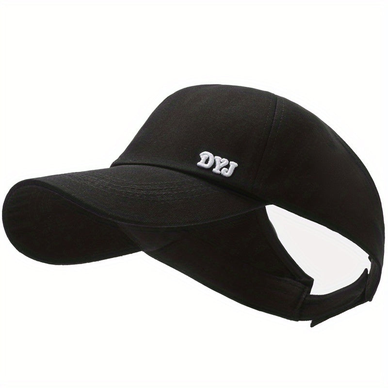 Backless Ponytail Baseball Cap Lightweight Sun Visor Hat