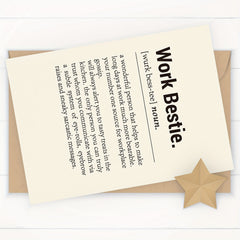 Funny Birthday Card For Coworker Women Work Bestie