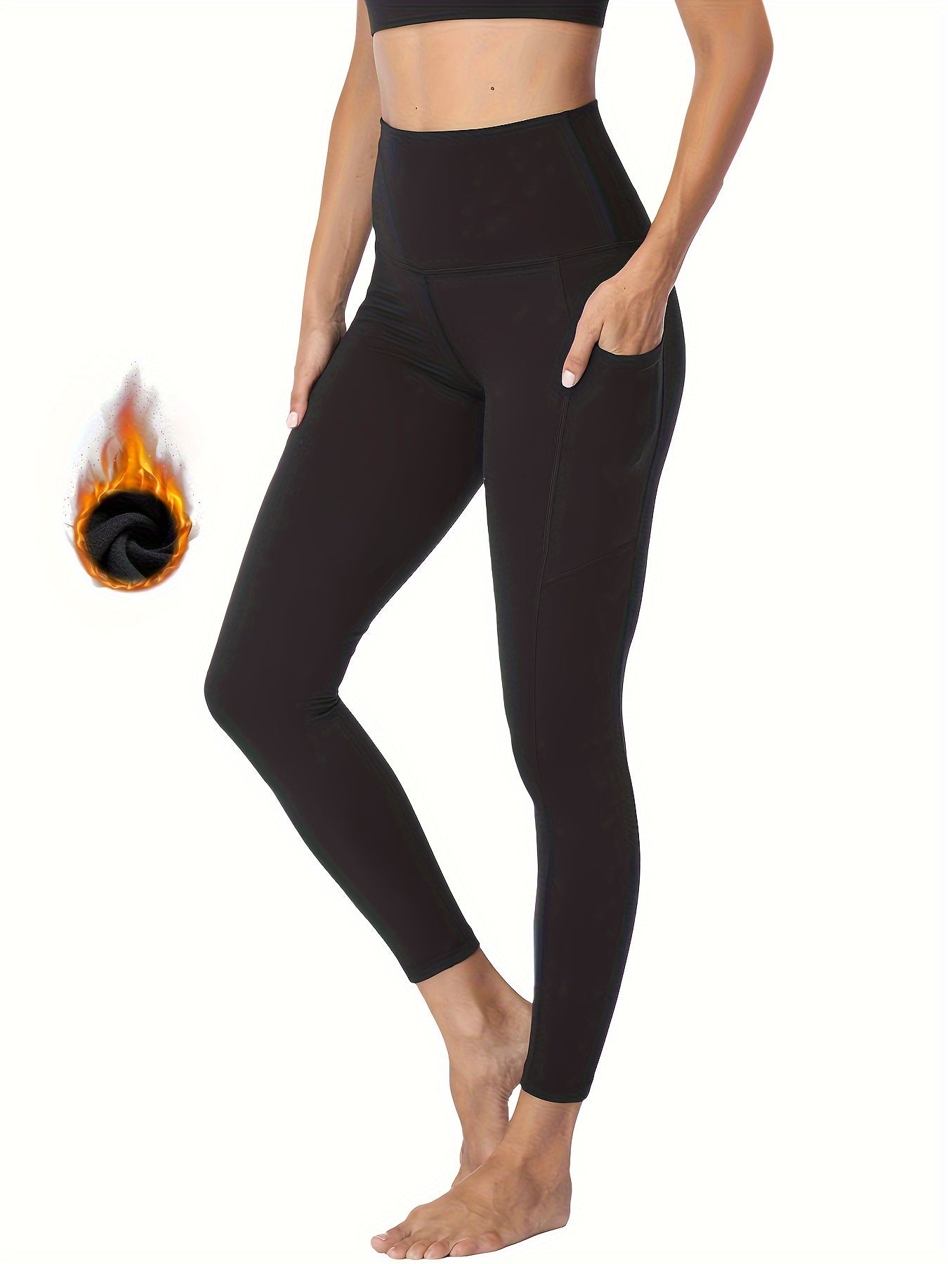 High Waist Fleece Lined Yoga Workout Pants