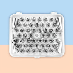 55pcs Cake Decorating Tip Set Piping Tips With Storage Box Baking Supplies