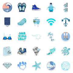 50pcs Waterproof Cartoon Stickers for Water Bottle Laptop Decoration