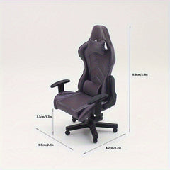 1:12 Scale Dollhouse Gaming Setup with Mini Monitor Keyboard Headset & Chair