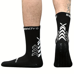 Mid Calf Non-Slip Grip Football Socks
