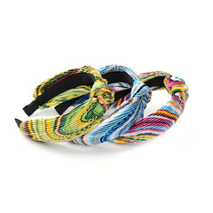 Boho Rainbow Headband Wide Headdress Hair Accessories For Women Girls